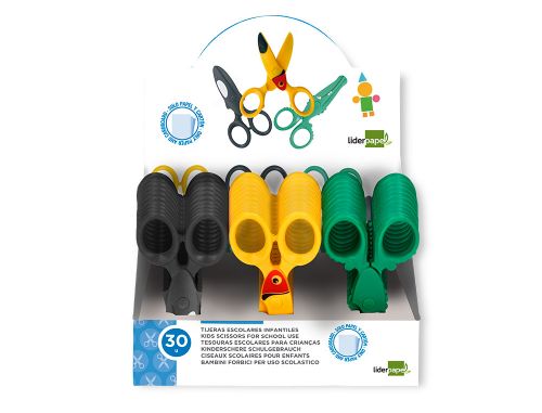 Tesoura escolar liderpapel 12 cm especial para criancas corta papel e cartao unidade , Liderpapel , 9981 , 8423473897670